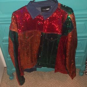 Sequins multi colored jacked